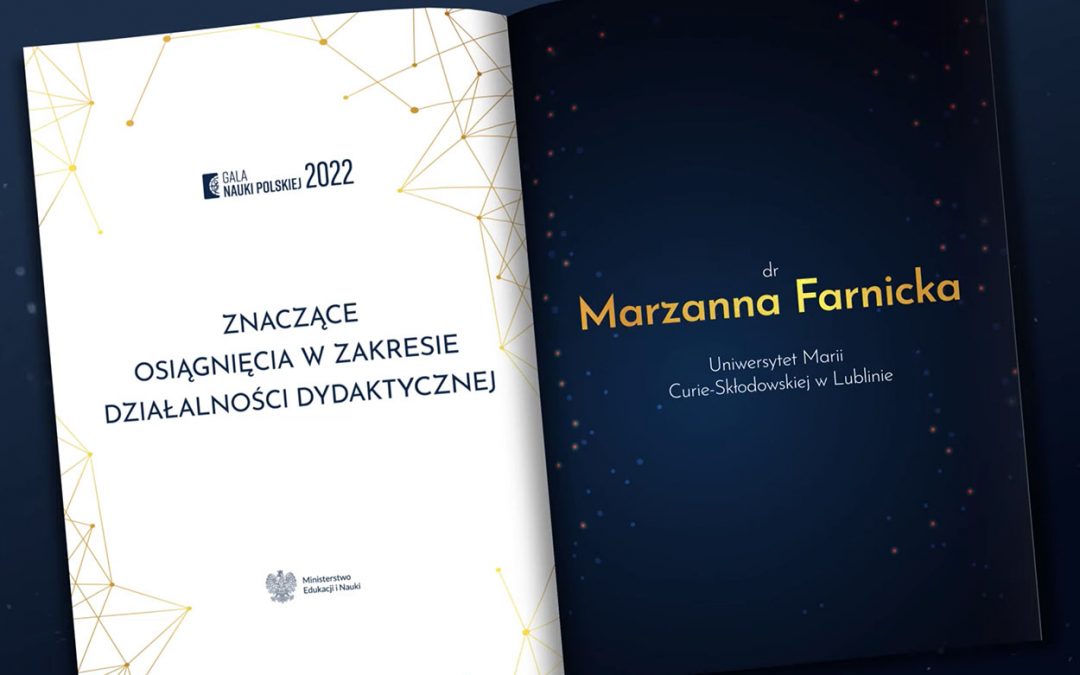 Marzanna Farnicka, custodian of CICA, receives the highest award for polish scientist